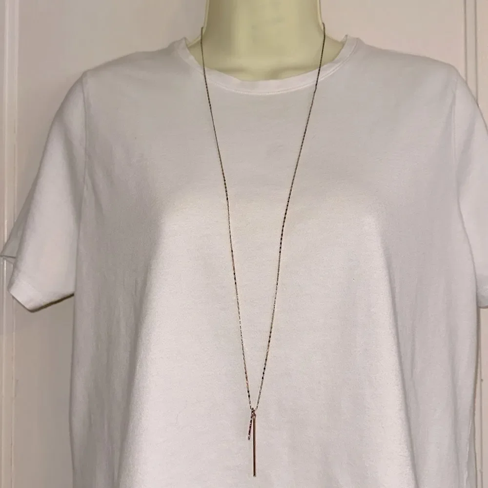 LC Lauren Conrad Long‎ Gold Tone 2 Pendant Necklace